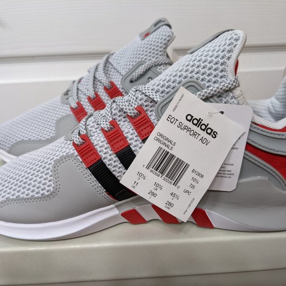 Adidas x Overkill EQT Support ADV Coat of Arms Size US11 Grey Red Black BY2939 - Picture 7 of 9